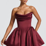 Vestido Mini Trinity - Verniz Cereja