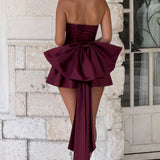 Vestido Mini Trinity - Verniz Cereja
