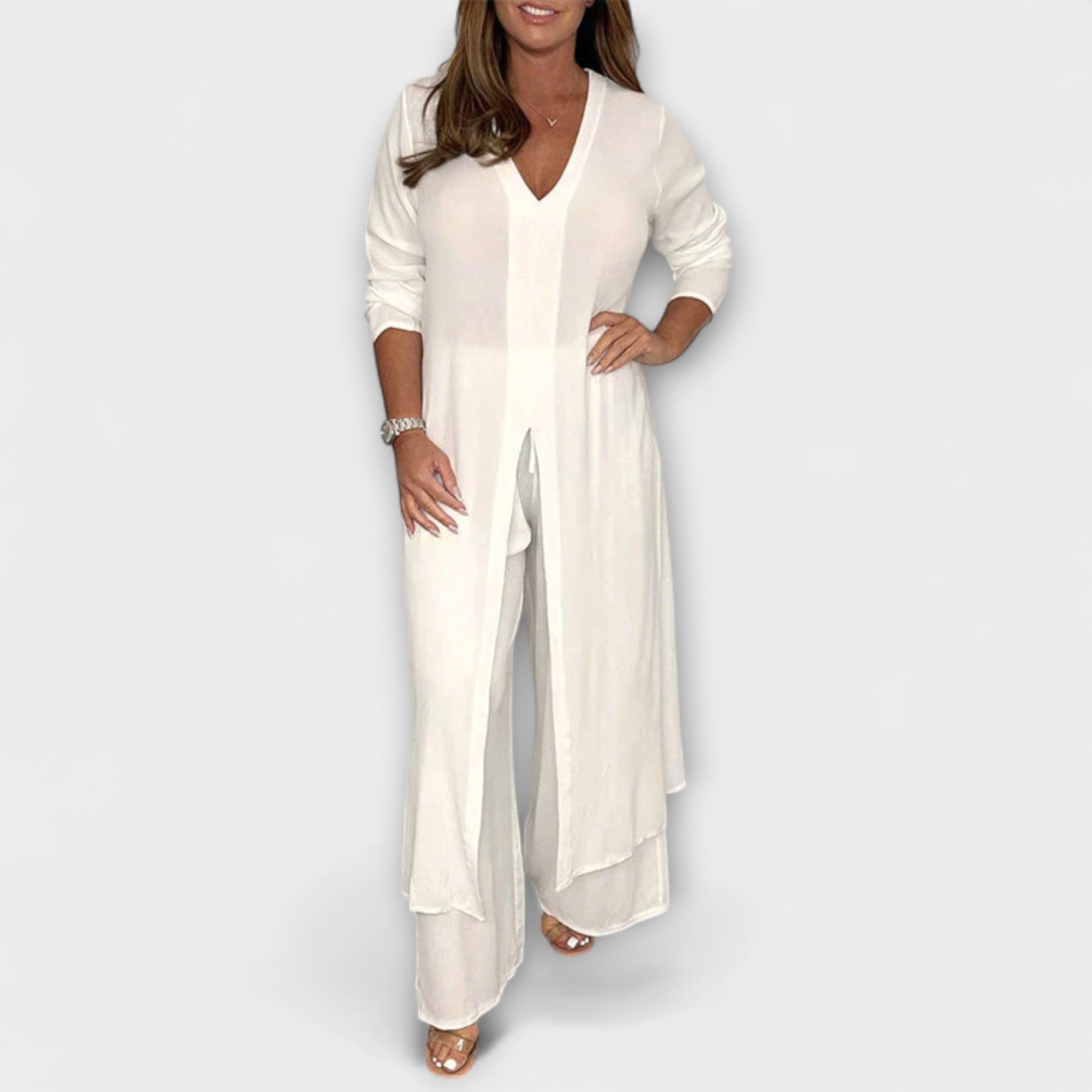 Conjunto feminino estiloso de 3 peças